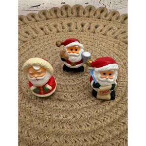Vintage Hallmark Santa Clause Christmas Merry Miniature 1991, 1993, and 1995